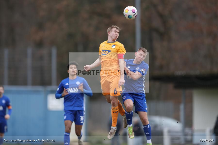 Sportgelände Langstadt, Babenhausen, 17.02.2024, sport, action, BFV, Fussball, Februar 2024, Regionalfreundschaftsspiele, Regionalliga Südwest, Regionalliga Bayern, TSG, SVA, TSG Hoffenheim U23, SV Viktoria Aschaffenburg - Bild-ID: 2394609