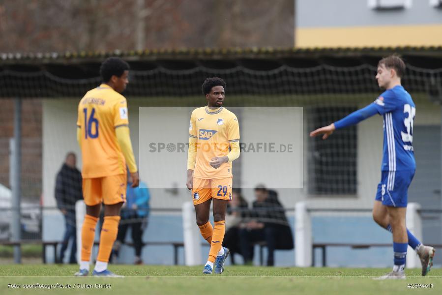 Sportgelände Langstadt, Babenhausen, 17.02.2024, sport, action, BFV, Fussball, Februar 2024, Regionalfreundschaftsspiele, Regionalliga Südwest, Regionalliga Bayern, TSG, SVA, TSG Hoffenheim U23, SV Viktoria Aschaffenburg - Bild-ID: 2394611