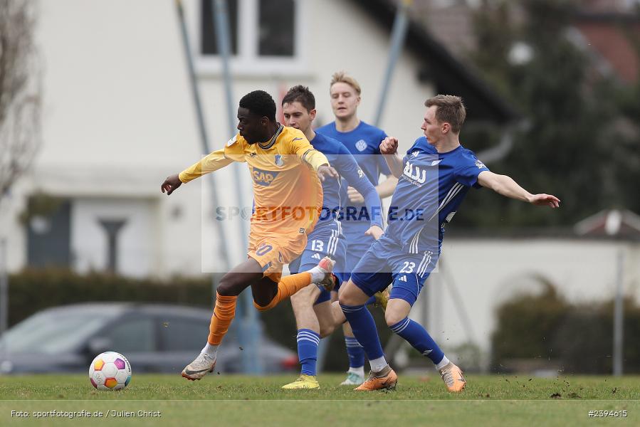 Sportgelände Langstadt, Babenhausen, 17.02.2024, sport, action, BFV, Fussball, Februar 2024, Regionalfreundschaftsspiele, Regionalliga Südwest, Regionalliga Bayern, TSG, SVA, TSG Hoffenheim U23, SV Viktoria Aschaffenburg - Bild-ID: 2394615