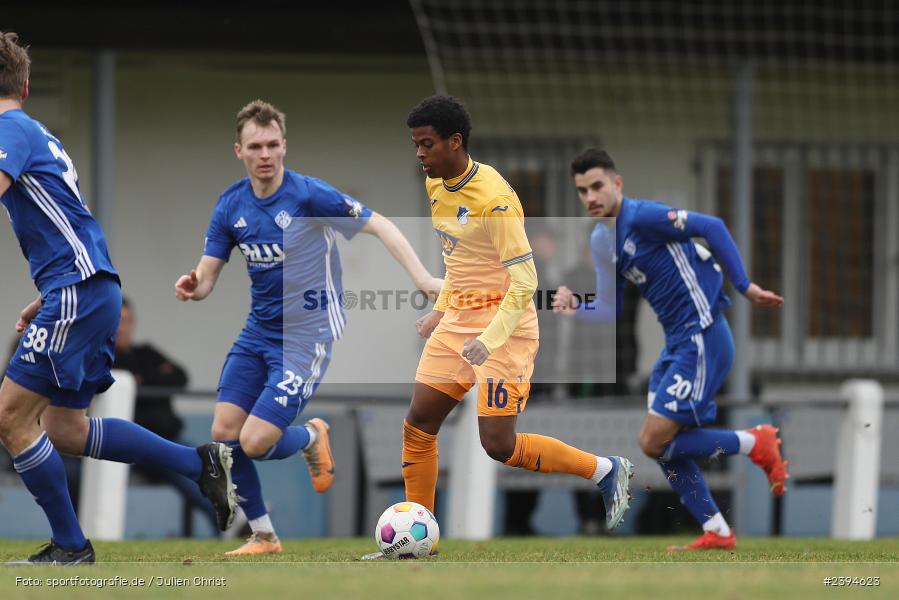 Sportgelände Langstadt, Babenhausen, 17.02.2024, sport, action, BFV, Fussball, Februar 2024, Regionalfreundschaftsspiele, Regionalliga Südwest, Regionalliga Bayern, TSG, SVA, TSG Hoffenheim U23, SV Viktoria Aschaffenburg - Bild-ID: 2394623 Sportgelände Langstadt, Babenhausen, 17.02.2024, sport, action, BFV, Fussball, Februar 2024, Regionalfreundschaftsspiele, Regionalliga Südwest, Regionalliga Bayern, TSG, SVA, TSG Hoffenheim U23, SV Viktoria Aschaffenburg - Bild-ID: 2394623