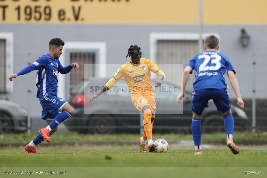 Sportgelände Langstadt, Babenhausen, 17.02.2024, sport, action, BFV, Fussball, Februar 2024, Regionalfreundschaftsspiele, Regionalliga Südwest, Regionalliga Bayern, TSG, SVA, TSG Hoffenheim U23, SV Viktoria Aschaffenburg - Bild-ID: 2394624