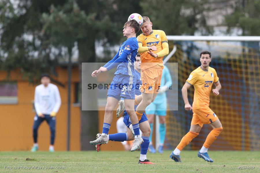 Sportgelände Langstadt, Babenhausen, 17.02.2024, sport, action, BFV, Fussball, Februar 2024, Regionalfreundschaftsspiele, Regionalliga Südwest, Regionalliga Bayern, TSG, SVA, TSG Hoffenheim U23, SV Viktoria Aschaffenburg - Bild-ID: 2394629