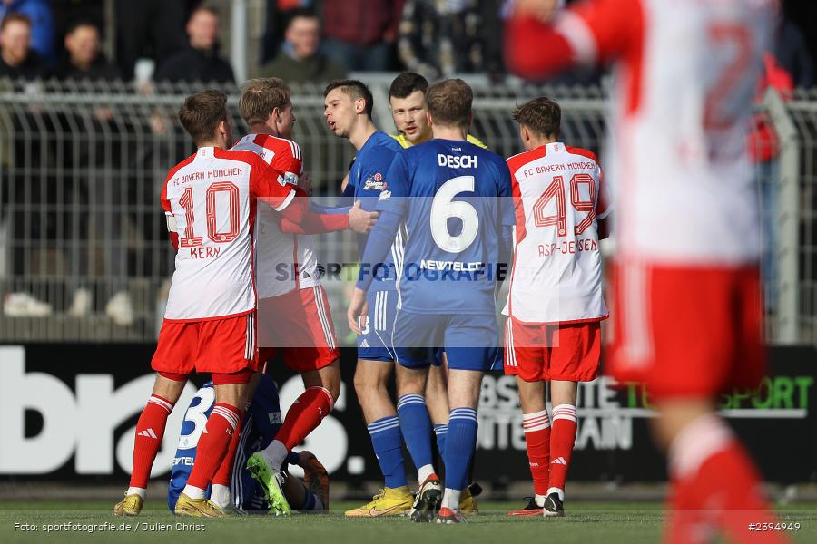 Stadion am Schönbusch, Aschaffenburg, 24.02.2024, sport, action, BFV, Fussball, Februar 2024, Regionalliga Bayern, FCB, SVA, FC Bayern München II, SV Viktoria Aschaffenburg - Bild-ID: 2394949
