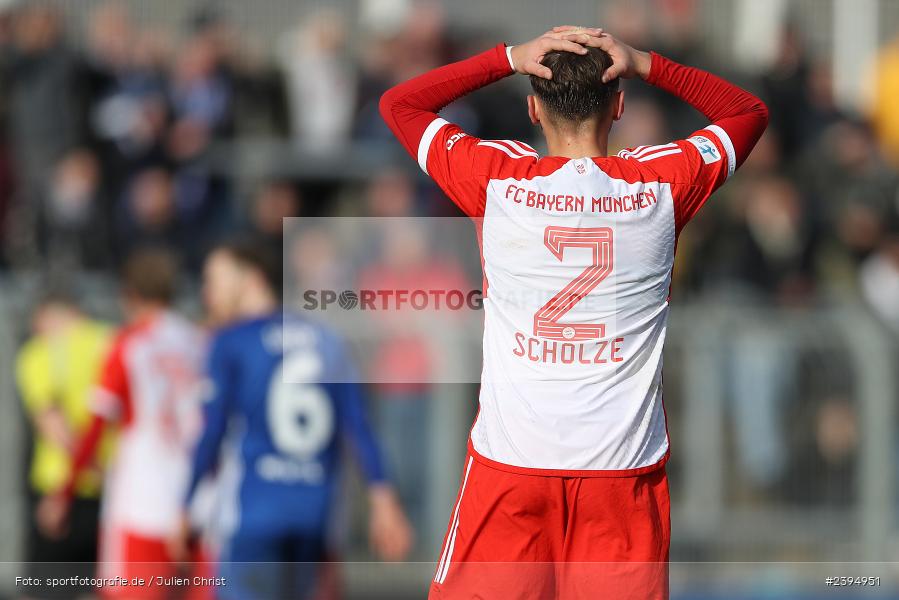 Stadion am Schönbusch, Aschaffenburg, 24.02.2024, sport, action, BFV, Fussball, Februar 2024, Regionalliga Bayern, FCB, SVA, FC Bayern München II, SV Viktoria Aschaffenburg - Bild-ID: 2394951