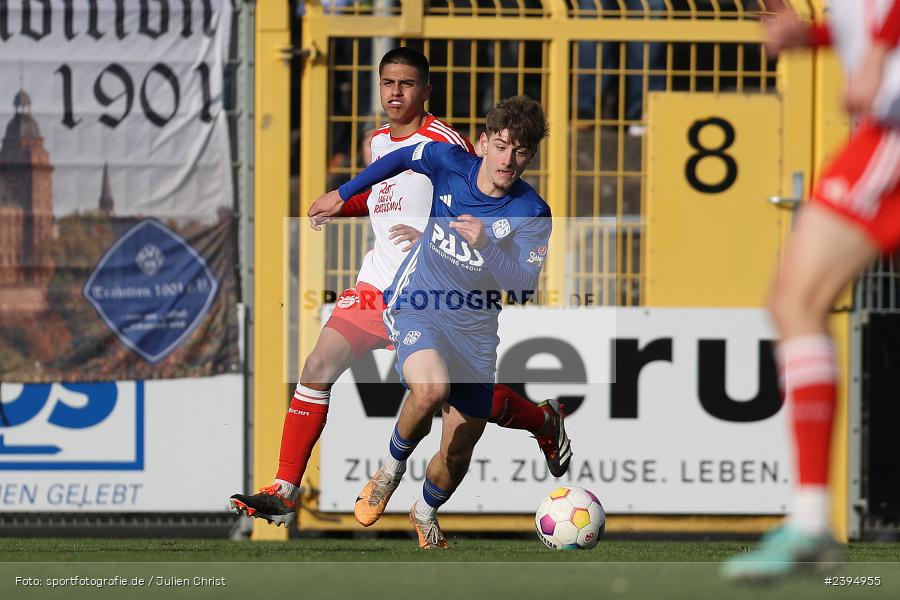 Stadion am Schönbusch, Aschaffenburg, 24.02.2024, sport, action, BFV, Fussball, Februar 2024, Regionalliga Bayern, FCB, SVA, FC Bayern München II, SV Viktoria Aschaffenburg - Bild-ID: 2394955