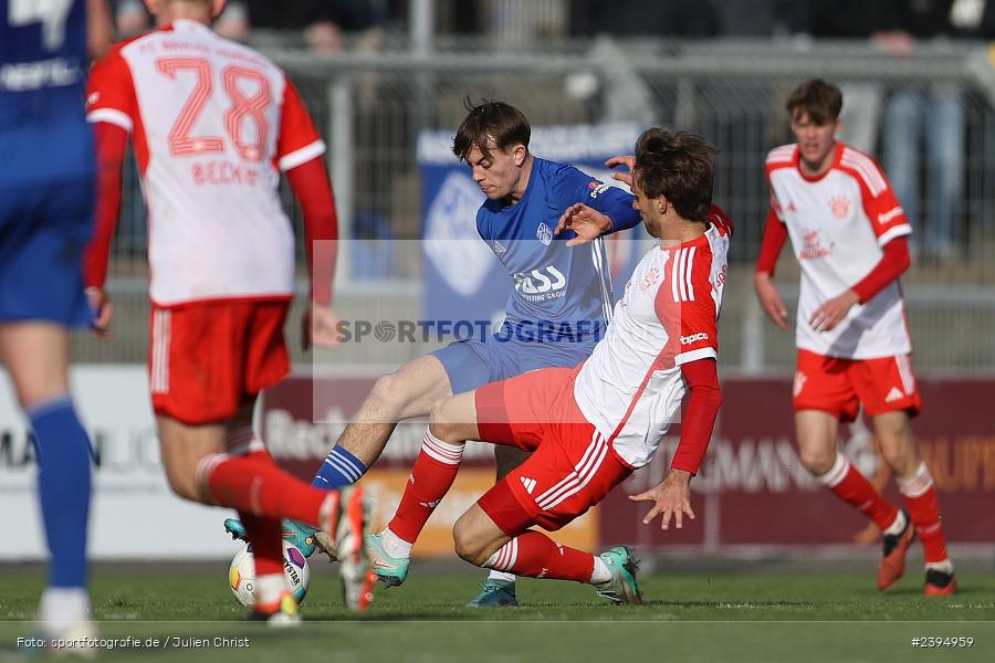 Stadion am Schönbusch, Aschaffenburg, 24.02.2024, sport, action, BFV, Fussball, Februar 2024, Regionalliga Bayern, FCB, SVA, FC Bayern München II, SV Viktoria Aschaffenburg - Bild-ID: 2394959