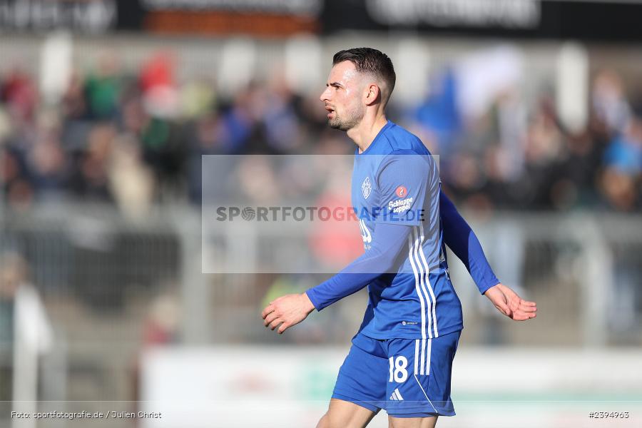 Stadion am Schönbusch, Aschaffenburg, 24.02.2024, sport, action, BFV, Fussball, Februar 2024, Regionalliga Bayern, FCB, SVA, FC Bayern München II, SV Viktoria Aschaffenburg - Bild-ID: 2394963