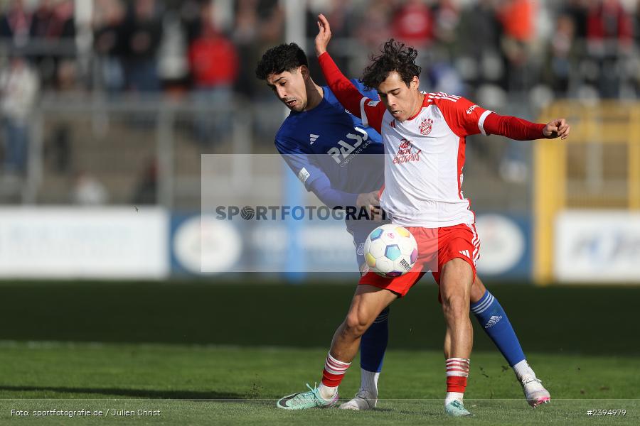 Stadion am Schönbusch, Aschaffenburg, 24.02.2024, sport, action, BFV, Fussball, Februar 2024, Regionalliga Bayern, FCB, SVA, FC Bayern München II, SV Viktoria Aschaffenburg - Bild-ID: 2394979