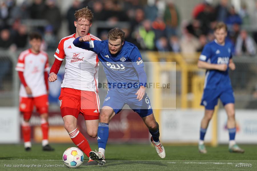 Stadion am Schönbusch, Aschaffenburg, 24.02.2024, sport, action, BFV, Fussball, Februar 2024, Regionalliga Bayern, FCB, SVA, FC Bayern München II, SV Viktoria Aschaffenburg - Bild-ID: 2394983