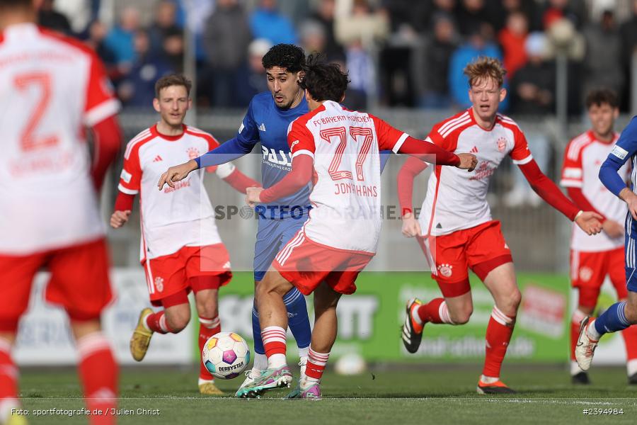 Stadion am Schönbusch, Aschaffenburg, 24.02.2024, sport, action, BFV, Fussball, Februar 2024, Regionalliga Bayern, FCB, SVA, FC Bayern München II, SV Viktoria Aschaffenburg - Bild-ID: 2394984
