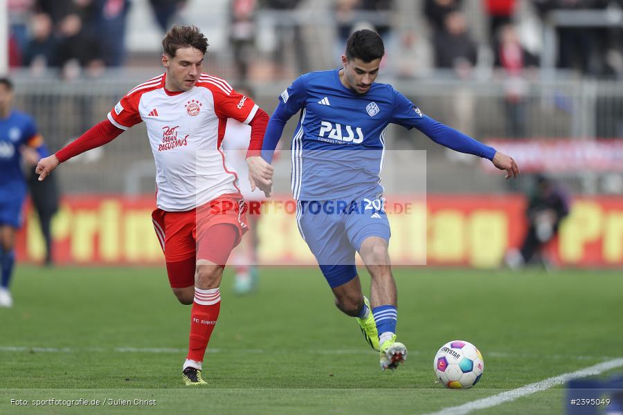Stadion am Schönbusch, Aschaffenburg, 24.02.2024, sport, action, BFV, Fussball, Februar 2024, Regionalliga Bayern, FCB, SVA, FC Bayern München II, SV Viktoria Aschaffenburg - Bild-ID: 2395049