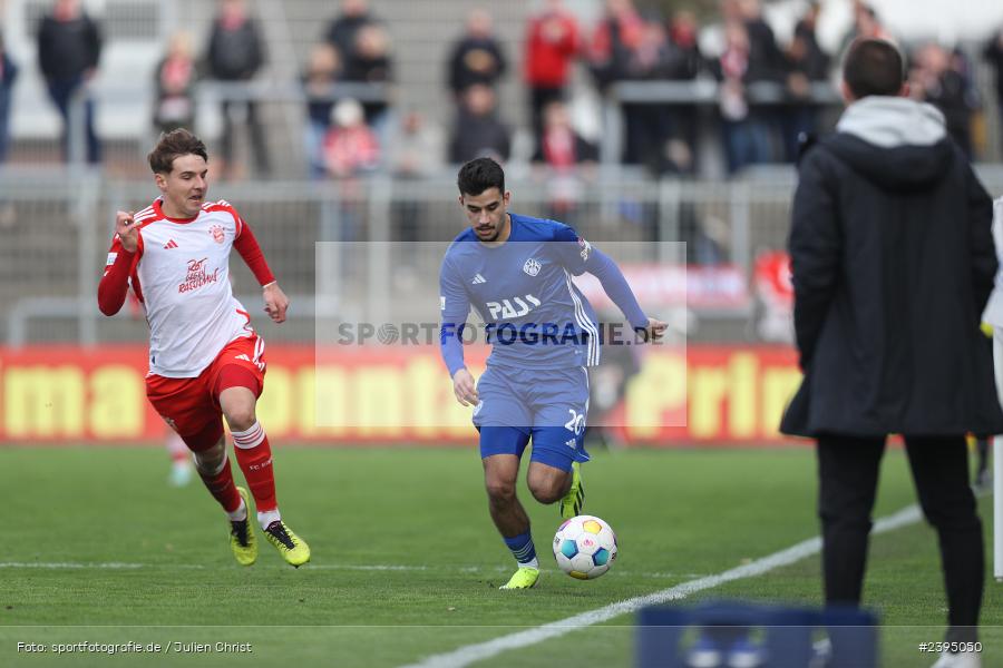 Stadion am Schönbusch, Aschaffenburg, 24.02.2024, sport, action, BFV, Fussball, Februar 2024, Regionalliga Bayern, FCB, SVA, FC Bayern München II, SV Viktoria Aschaffenburg - Bild-ID: 2395050