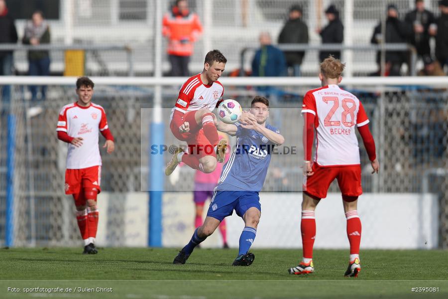 Stadion am Schönbusch, Aschaffenburg, 24.02.2024, sport, action, BFV, Fussball, Februar 2024, Regionalliga Bayern, FCB, SVA, FC Bayern München II, SV Viktoria Aschaffenburg - Bild-ID: 2395081