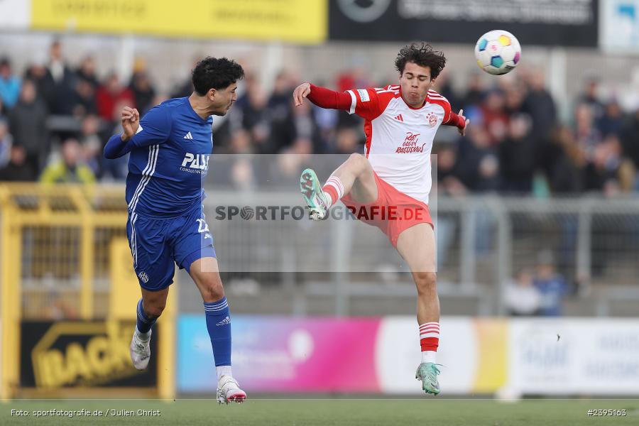 Stadion am Schönbusch, Aschaffenburg, 24.02.2024, sport, action, BFV, Fussball, Februar 2024, Regionalliga Bayern, FCB, SVA, FC Bayern München II, SV Viktoria Aschaffenburg - Bild-ID: 2395163