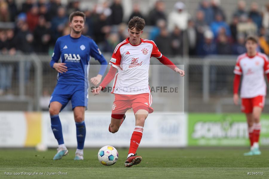 Stadion am Schönbusch, Aschaffenburg, 24.02.2024, sport, action, BFV, Fussball, Februar 2024, Regionalliga Bayern, FCB, SVA, FC Bayern München II, SV Viktoria Aschaffenburg - Bild-ID: 2395170