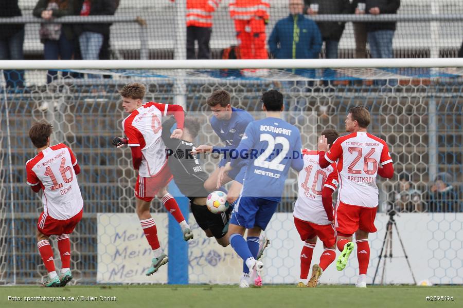 Stadion am Schönbusch, Aschaffenburg, 24.02.2024, sport, action, BFV, Fussball, Februar 2024, Regionalliga Bayern, FCB, SVA, FC Bayern München II, SV Viktoria Aschaffenburg - Bild-ID: 2395196