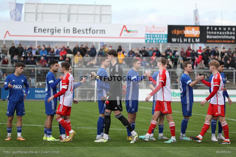 Stadion am Schönbusch, Aschaffenburg, 24.02.2024, sport, action, BFV, Fussball, Februar 2024, Regionalliga Bayern, FCB, SVA, FC Bayern München II, SV Viktoria Aschaffenburg - Bild-ID: 2395236