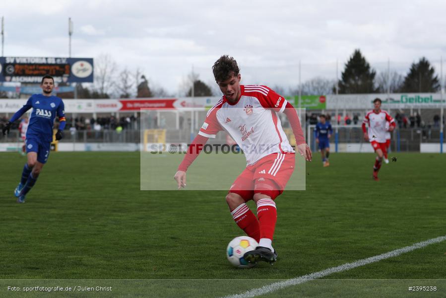 Stadion am Schönbusch, Aschaffenburg, 24.02.2024, sport, action, BFV, Fussball, Februar 2024, Regionalliga Bayern, FCB, SVA, FC Bayern München II, SV Viktoria Aschaffenburg - Bild-ID: 2395238