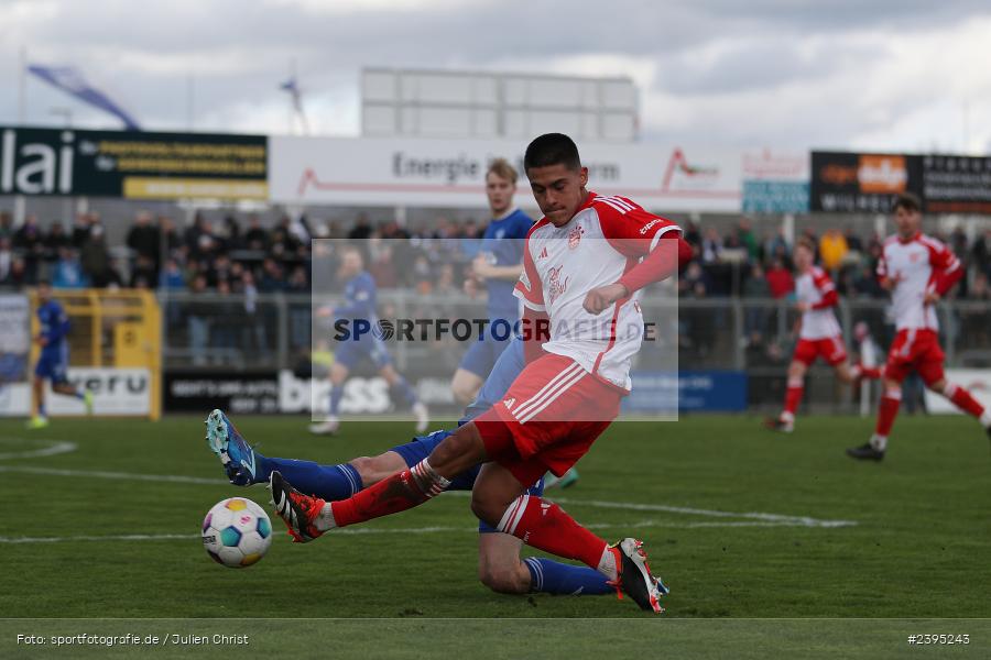 Stadion am Schönbusch, Aschaffenburg, 24.02.2024, sport, action, BFV, Fussball, Februar 2024, Regionalliga Bayern, FCB, SVA, FC Bayern München II, SV Viktoria Aschaffenburg - Bild-ID: 2395243