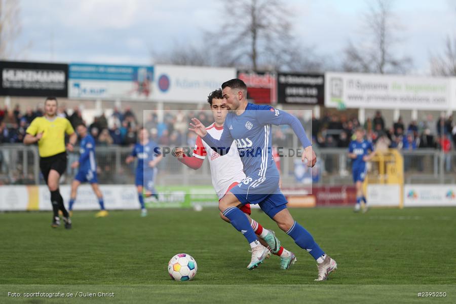 Stadion am Schönbusch, Aschaffenburg, 24.02.2024, sport, action, BFV, Fussball, Februar 2024, Regionalliga Bayern, FCB, SVA, FC Bayern München II, SV Viktoria Aschaffenburg - Bild-ID: 2395250