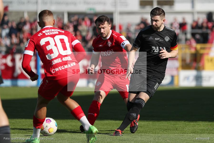 Stadion am Schönbusch, Aschaffenburg, 09.03.2024, sport, action, BFV, Fussball, März 2024, Regionalliga Bayern, FWK, SVA, FC Würzburger Kickers, SV Viktoria Aschaffenburg - Bild-ID: 2396638