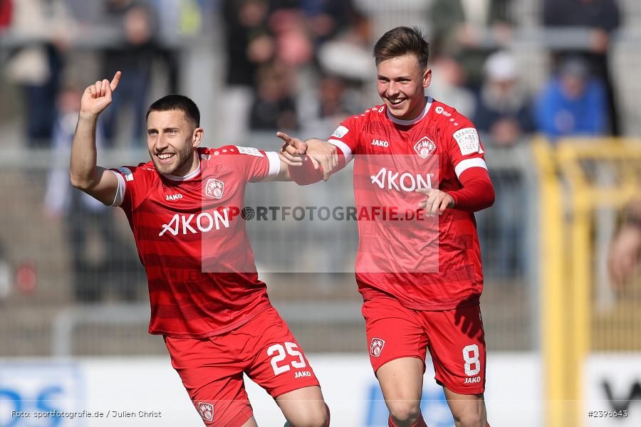 Stadion am Schönbusch, Aschaffenburg, 09.03.2024, sport, action, BFV, Fussball, März 2024, Regionalliga Bayern, FWK, SVA, FC Würzburger Kickers, SV Viktoria Aschaffenburg - Bild-ID: 2396643