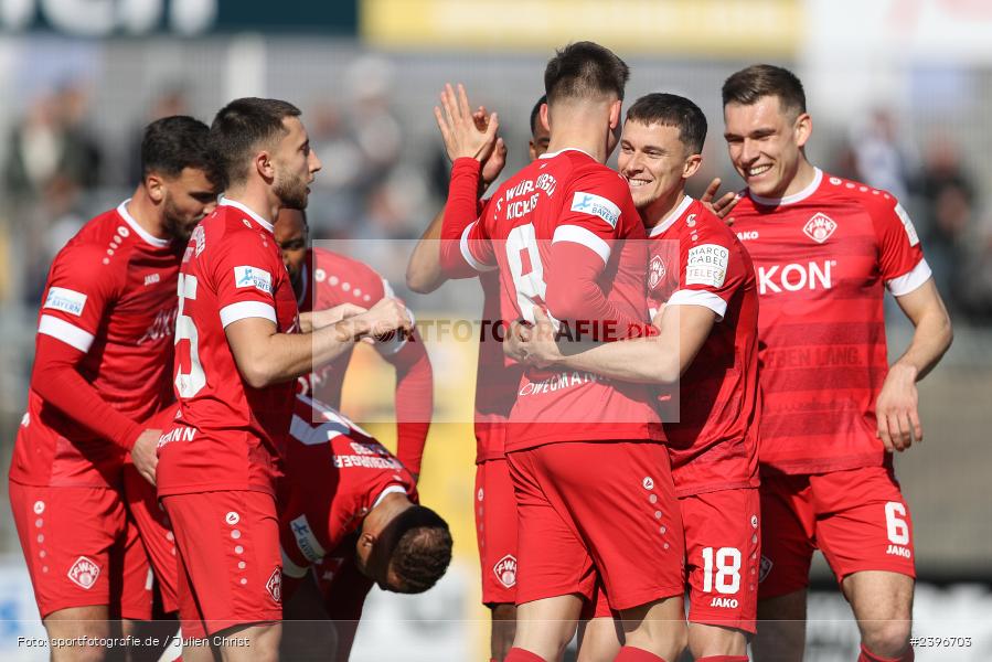 Team, sport, action, Stadion am Schönbusch, SVA, SV Viktoria Aschaffenburg, Regionalliga Bayern, März 2024, Fussball, FWK, FC Würzburger Kickers, BFV, Aschaffenburg, 09.03.2024 - Bild-ID: 2396703