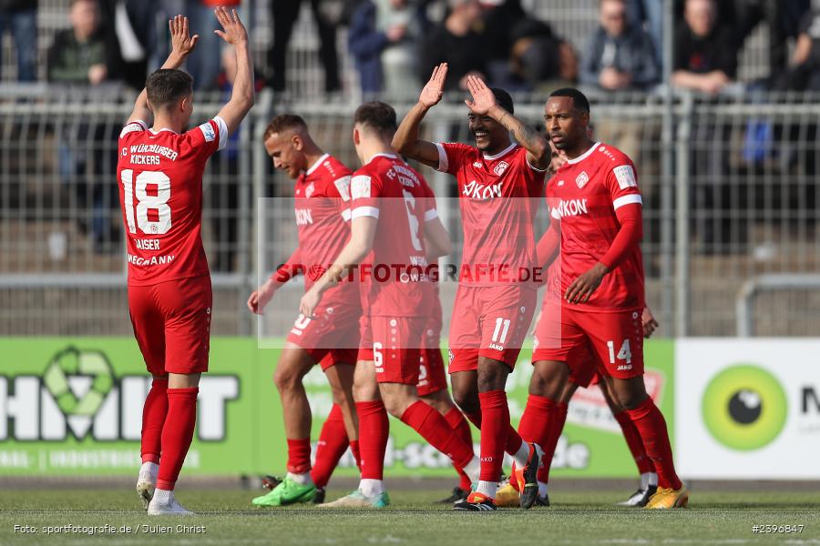 Team, sport, action, Stadion am Schönbusch, SVA, SV Viktoria Aschaffenburg, Regionalliga Bayern, März 2024, Fussball, FWK, FC Würzburger Kickers, BFV, Aschaffenburg, 09.03.2024 - Bild-ID: 2396847