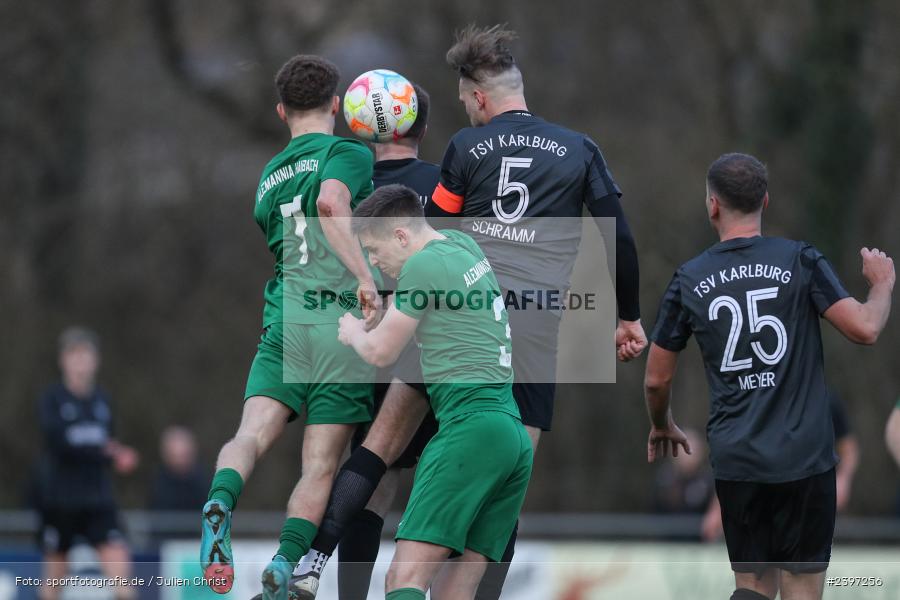 Sportgelände, Karlburg, 09.03.2024, sport, action, BFV, Fussball, März 2024, Landesliga Nordwest, TSV; HAI, SV Alemannia Haibach, TSV Karlburg - Bild-ID: 2397256 Sportgelände, Karlburg, 09.03.2024, sport, action, BFV, Fussball, März 2024, Landesliga Nordwest, TSV; HAI, SV Alemannia Haibach, TSV Karlburg - Bild-ID: 2397256
