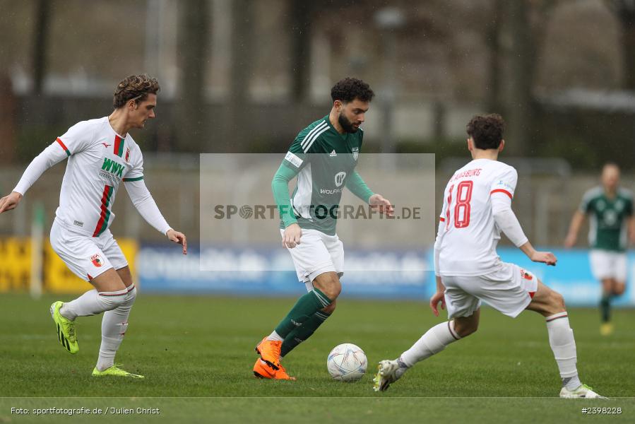 sport, action, Willy-Sachs-Stadion, Schweinfurt, Regionalliga Bayern, März 2024, Fussball, FCS, FCA, FC Augsburg II, BFV, 25. Spieltag, 16.03.2024, 1. FC Schweinfurt 1905 - Bild-ID: 2398228