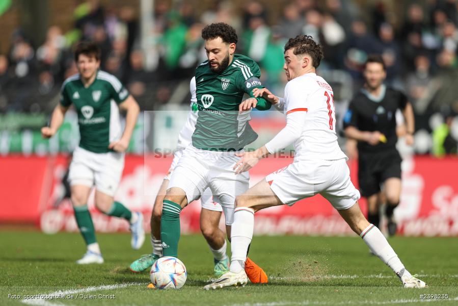 sport, action, Willy-Sachs-Stadion, Schweinfurt, Regionalliga Bayern, März 2024, Fussball, FCS, FCA, FC Augsburg II, BFV, 25. Spieltag, 16.03.2024, 1. FC Schweinfurt 1905 - Bild-ID: 2398235