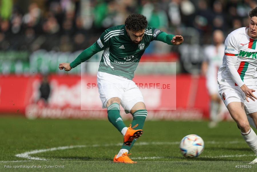 sport, action, Willy-Sachs-Stadion, Schweinfurt, Regionalliga Bayern, März 2024, Fussball, FCS, FCA, FC Augsburg II, BFV, 25. Spieltag, 16.03.2024, 1. FC Schweinfurt 1905 - Bild-ID: 2398236