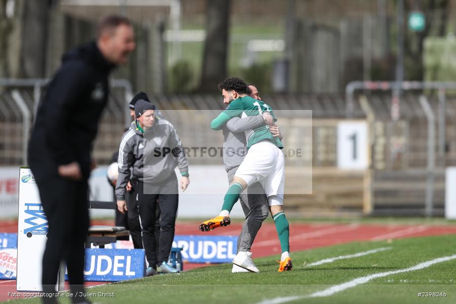 sport, action, Willy-Sachs-Stadion, Schweinfurt, Regionalliga Bayern, März 2024, Fussball, FCS, FCA, FC Augsburg II, BFV, 25. Spieltag, 16.03.2024, 1. FC Schweinfurt 1905 - Bild-ID: 2398246