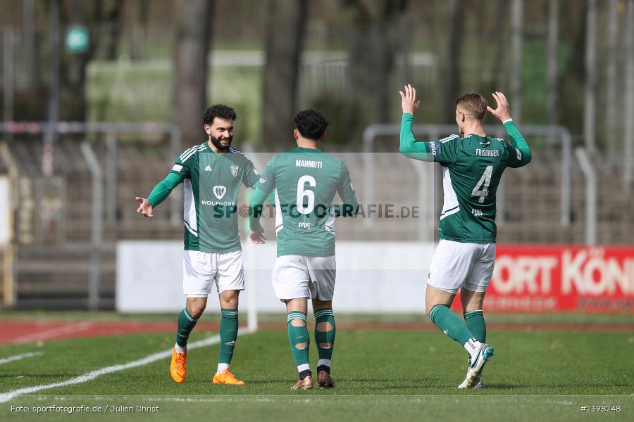 sport, action, Willy-Sachs-Stadion, Schweinfurt, Regionalliga Bayern, März 2024, Fussball, FCS, FCA, FC Augsburg II, BFV, 25. Spieltag, 16.03.2024, 1. FC Schweinfurt 1905 - Bild-ID: 2398248