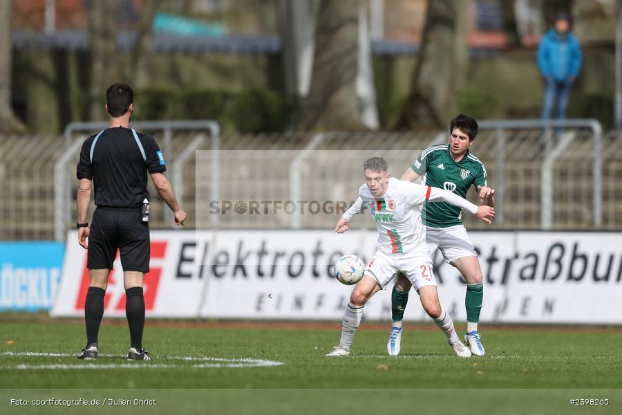 sport, action, Willy-Sachs-Stadion, Schweinfurt, Regionalliga Bayern, März 2024, Fussball, FCS, FCA, FC Augsburg II, BFV, 25. Spieltag, 16.03.2024, 1. FC Schweinfurt 1905 - Bild-ID: 2398265