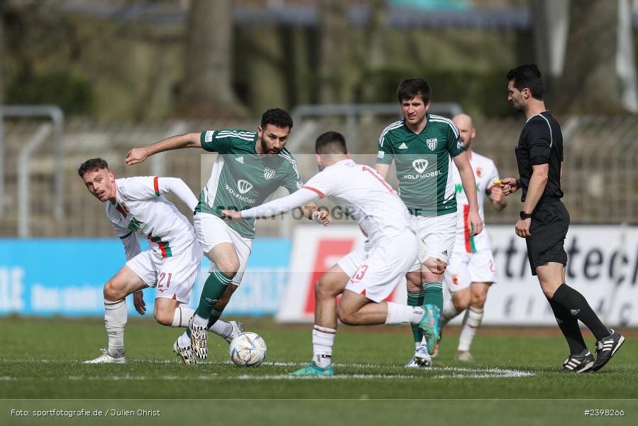 sport, action, Willy-Sachs-Stadion, Schweinfurt, Regionalliga Bayern, März 2024, Fussball, FCS, FCA, FC Augsburg II, BFV, 25. Spieltag, 16.03.2024, 1. FC Schweinfurt 1905 - Bild-ID: 2398266