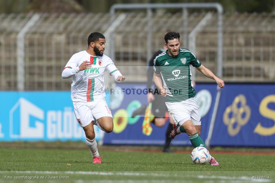 sport, action, Willy-Sachs-Stadion, Schweinfurt, Regionalliga Bayern, März 2024, Fussball, FCS, FCA, FC Augsburg II, BFV, 25. Spieltag, 16.03.2024, 1. FC Schweinfurt 1905 - Bild-ID: 2398274