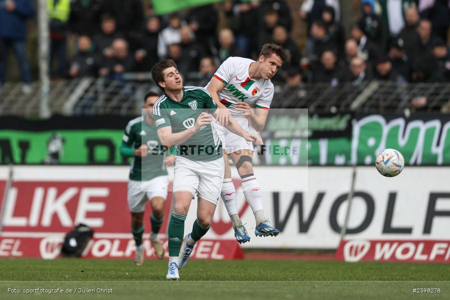 sport, action, Willy-Sachs-Stadion, Schweinfurt, Regionalliga Bayern, März 2024, Fussball, FCS, FCA, FC Augsburg II, BFV, 25. Spieltag, 16.03.2024, 1. FC Schweinfurt 1905 - Bild-ID: 2398278