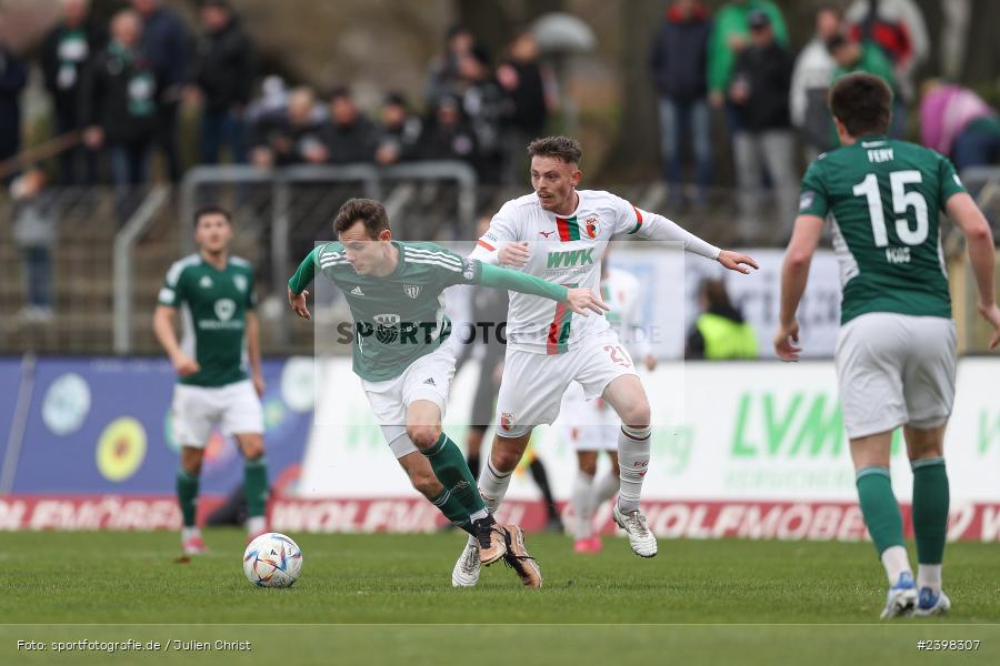 sport, action, Willy-Sachs-Stadion, Schweinfurt, Regionalliga Bayern, März 2024, Fussball, FCS, FCA, FC Augsburg II, BFV, 25. Spieltag, 16.03.2024, 1. FC Schweinfurt 1905 - Bild-ID: 2398307