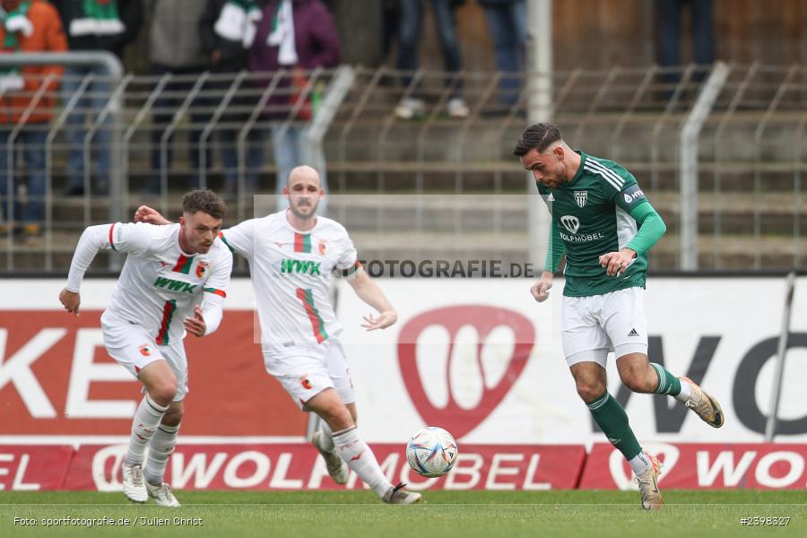 sport, action, Willy-Sachs-Stadion, Schweinfurt, Regionalliga Bayern, März 2024, Fussball, FCS, FCA, FC Augsburg II, BFV, 25. Spieltag, 16.03.2024, 1. FC Schweinfurt 1905 - Bild-ID: 2398327