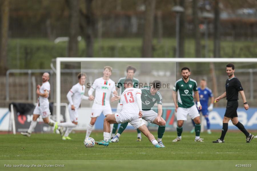 sport, action, Willy-Sachs-Stadion, Schweinfurt, Regionalliga Bayern, März 2024, Fussball, FCS, FCA, FC Augsburg II, BFV, 25. Spieltag, 16.03.2024, 1. FC Schweinfurt 1905 - Bild-ID: 2398333