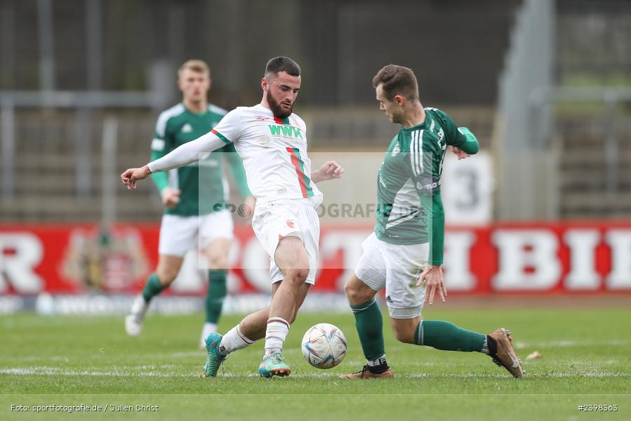 sport, action, Willy-Sachs-Stadion, Schweinfurt, Regionalliga Bayern, März 2024, Fussball, FCS, FCA, FC Augsburg II, BFV, 25. Spieltag, 16.03.2024, 1. FC Schweinfurt 1905 - Bild-ID: 2398363