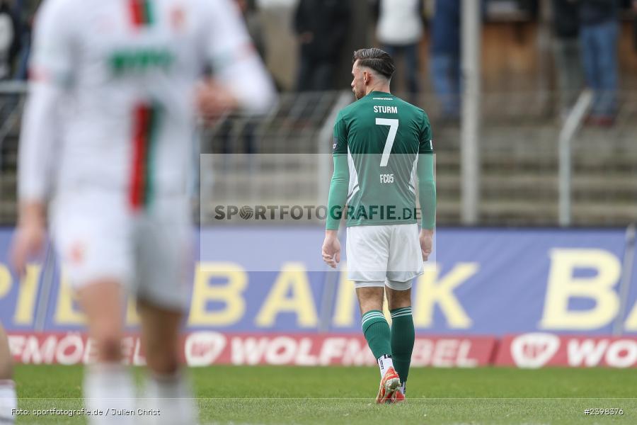 sport, action, Willy-Sachs-Stadion, Schweinfurt, Regionalliga Bayern, März 2024, Fussball, FCS, FCA, FC Augsburg II, BFV, 25. Spieltag, 16.03.2024, 1. FC Schweinfurt 1905 - Bild-ID: 2398376