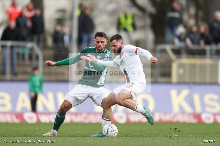 sport, action, Willy-Sachs-Stadion, Schweinfurt, Regionalliga Bayern, März 2024, Fussball, FCS, FCA, FC Augsburg II, BFV, 25. Spieltag, 16.03.2024, 1. FC Schweinfurt 1905 - Bild-ID: 2398396