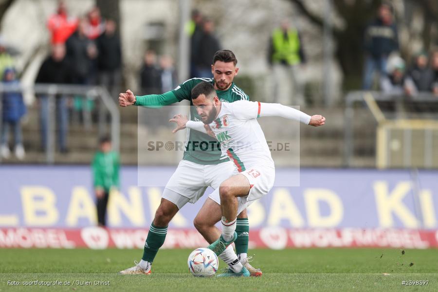 sport, action, Willy-Sachs-Stadion, Schweinfurt, Regionalliga Bayern, März 2024, Fussball, FCS, FCA, FC Augsburg II, BFV, 25. Spieltag, 16.03.2024, 1. FC Schweinfurt 1905 - Bild-ID: 2398397