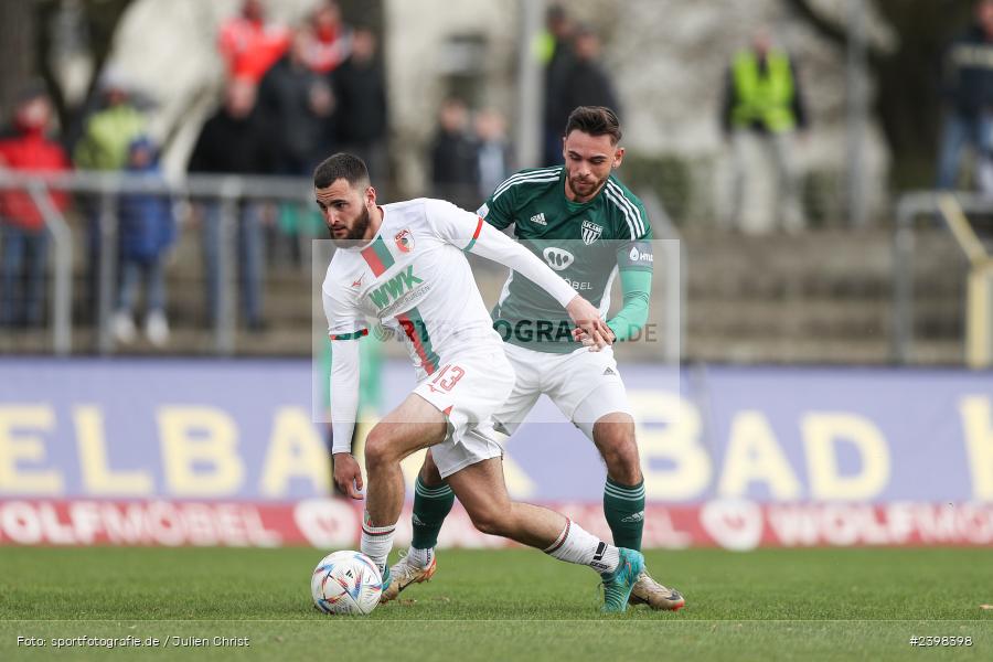 sport, action, Willy-Sachs-Stadion, Schweinfurt, Regionalliga Bayern, März 2024, Fussball, FCS, FCA, FC Augsburg II, BFV, 25. Spieltag, 16.03.2024, 1. FC Schweinfurt 1905 - Bild-ID: 2398398