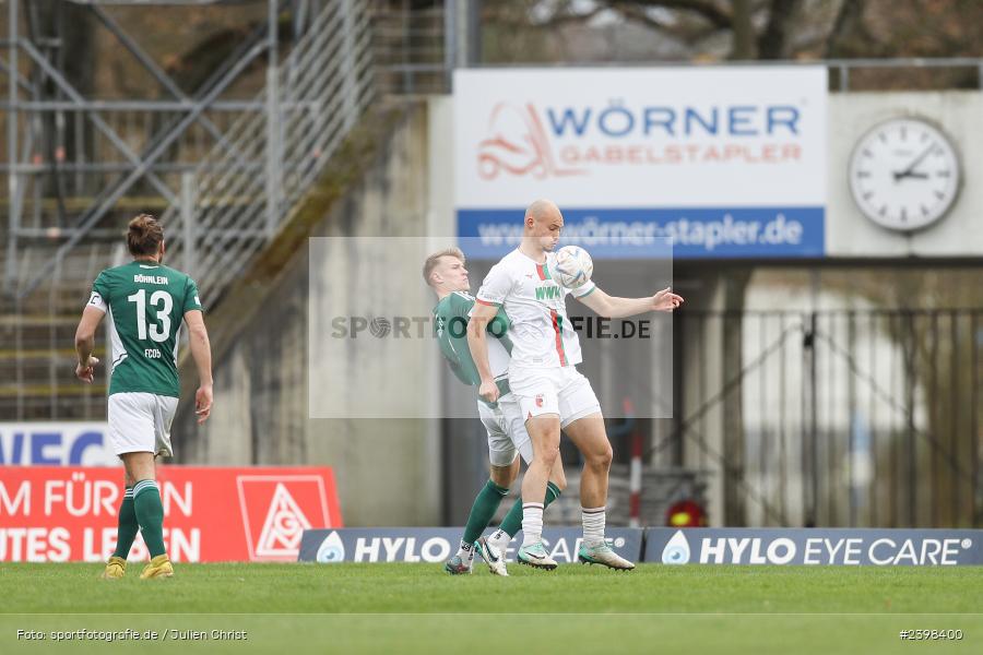 sport, action, Willy-Sachs-Stadion, Schweinfurt, Regionalliga Bayern, März 2024, Fussball, FCS, FCA, FC Augsburg II, BFV, 25. Spieltag, 16.03.2024, 1. FC Schweinfurt 1905 - Bild-ID: 2398400