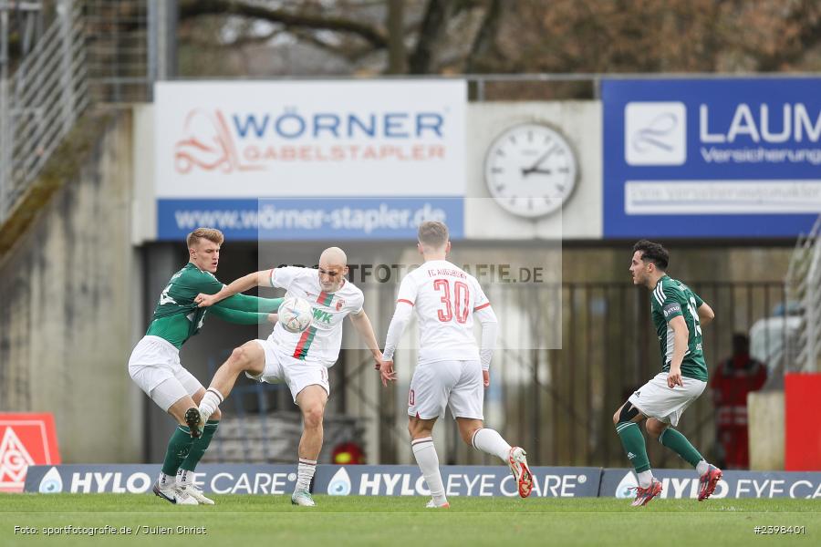 sport, action, Willy-Sachs-Stadion, Schweinfurt, Regionalliga Bayern, März 2024, Fussball, FCS, FCA, FC Augsburg II, BFV, 25. Spieltag, 16.03.2024, 1. FC Schweinfurt 1905 - Bild-ID: 2398401
