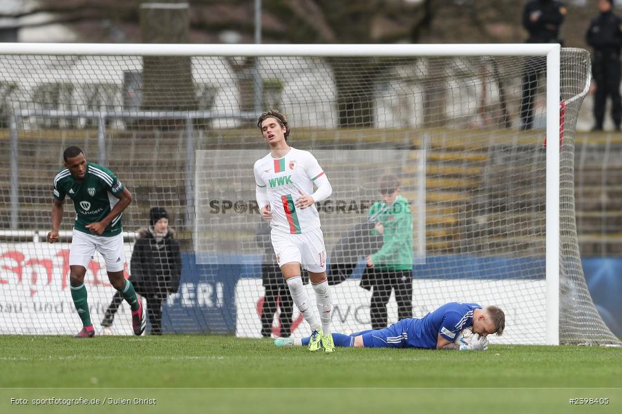 sport, action, Willy-Sachs-Stadion, Schweinfurt, Regionalliga Bayern, März 2024, Fussball, FCS, FCA, FC Augsburg II, BFV, 25. Spieltag, 16.03.2024, 1. FC Schweinfurt 1905 - Bild-ID: 2398405