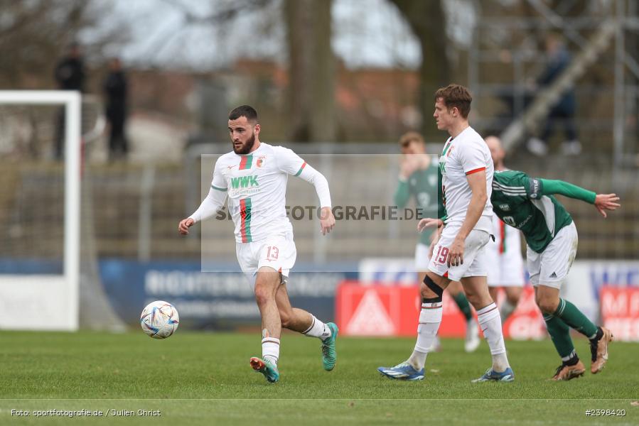 sport, action, Willy-Sachs-Stadion, Schweinfurt, Regionalliga Bayern, März 2024, Fussball, FCS, FCA, FC Augsburg II, BFV, 25. Spieltag, 16.03.2024, 1. FC Schweinfurt 1905 - Bild-ID: 2398420